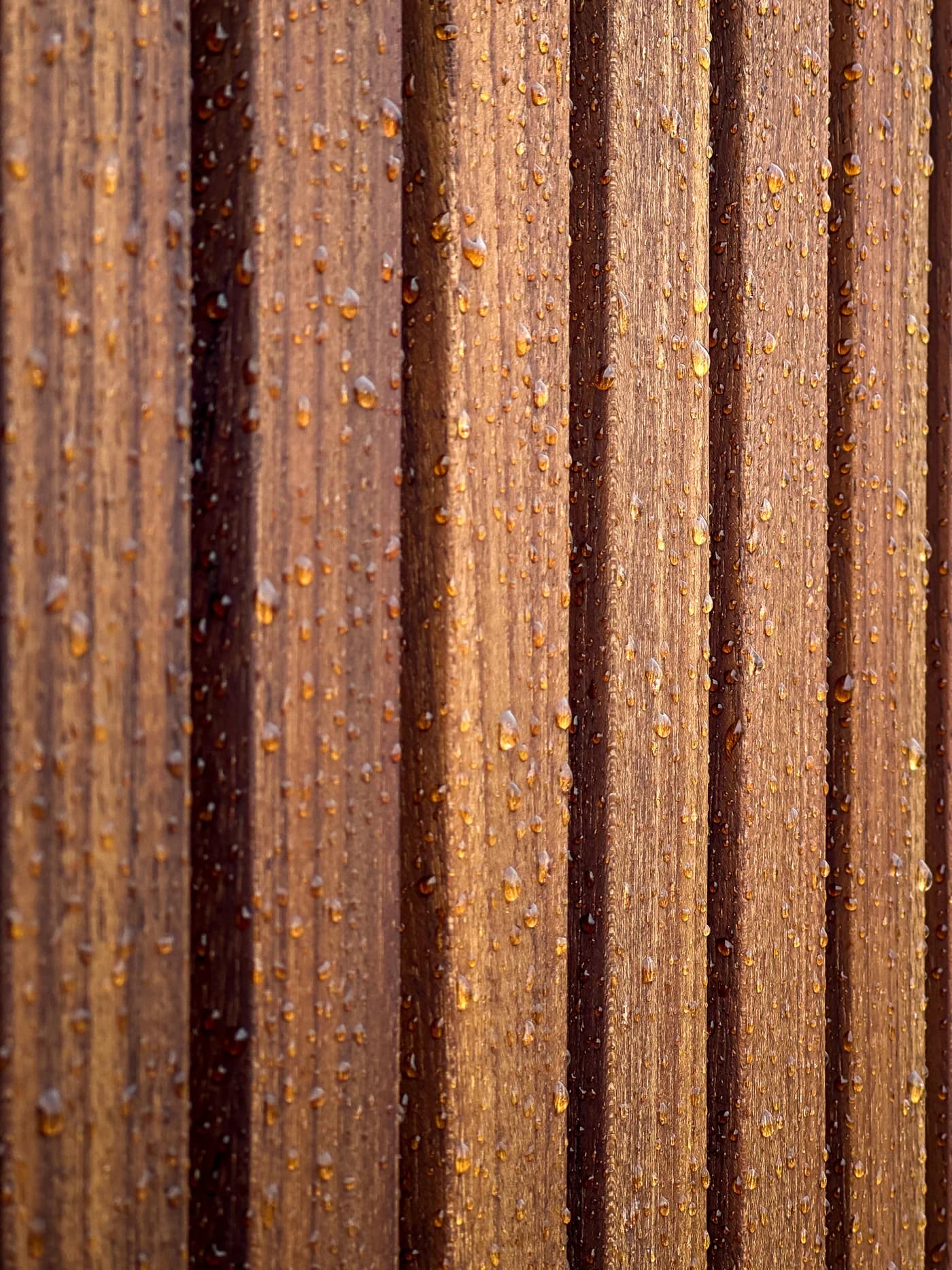 Close-up photograph of the vertical exterior timber cladding