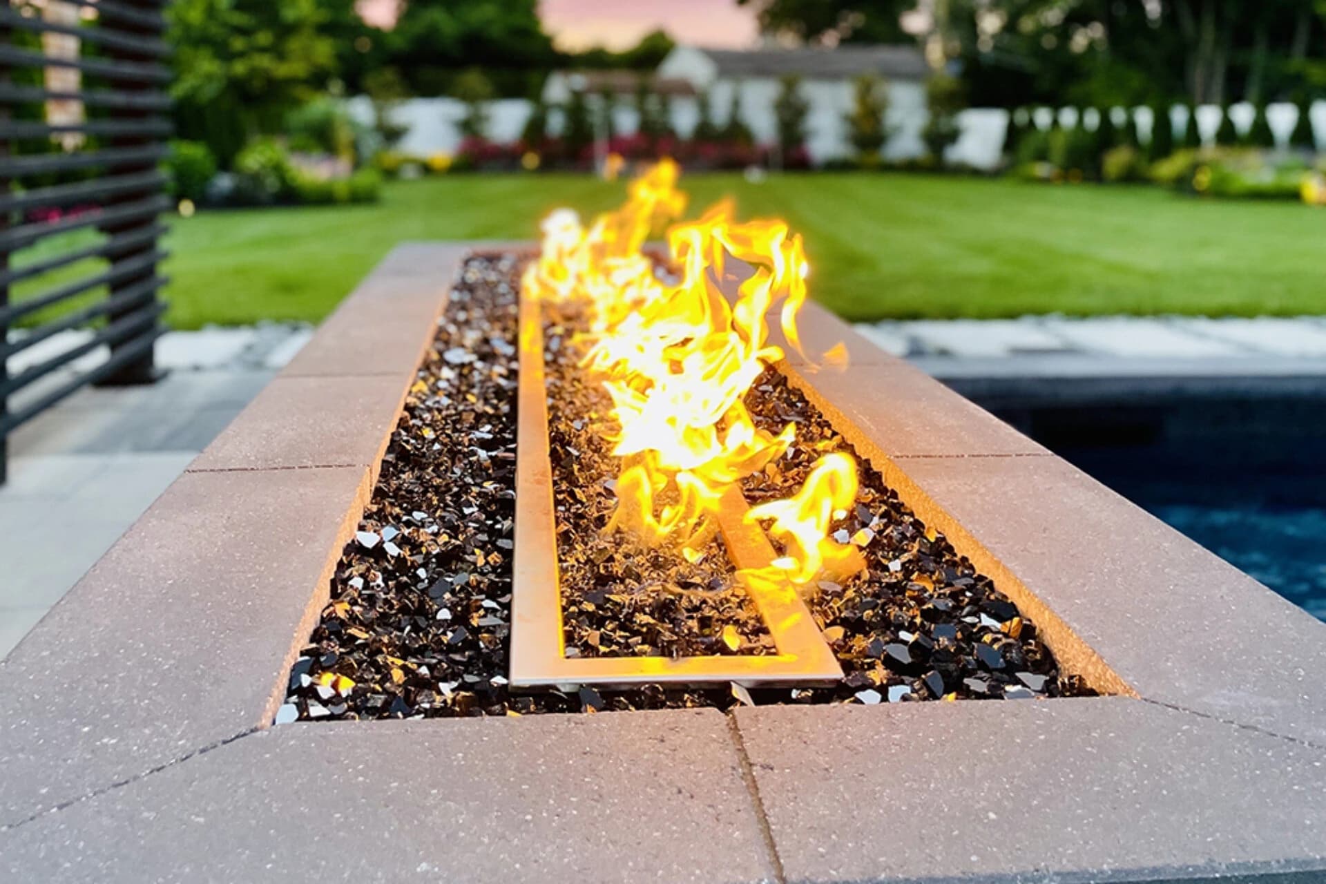 Outdoor fire pit creating a warm place to gather