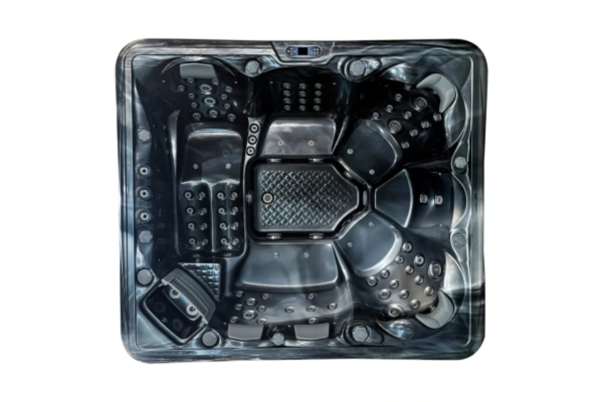 Poseidon Advanced viewed from above, showing its lounger and seven seats